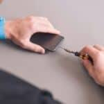 a person using a computer mouse