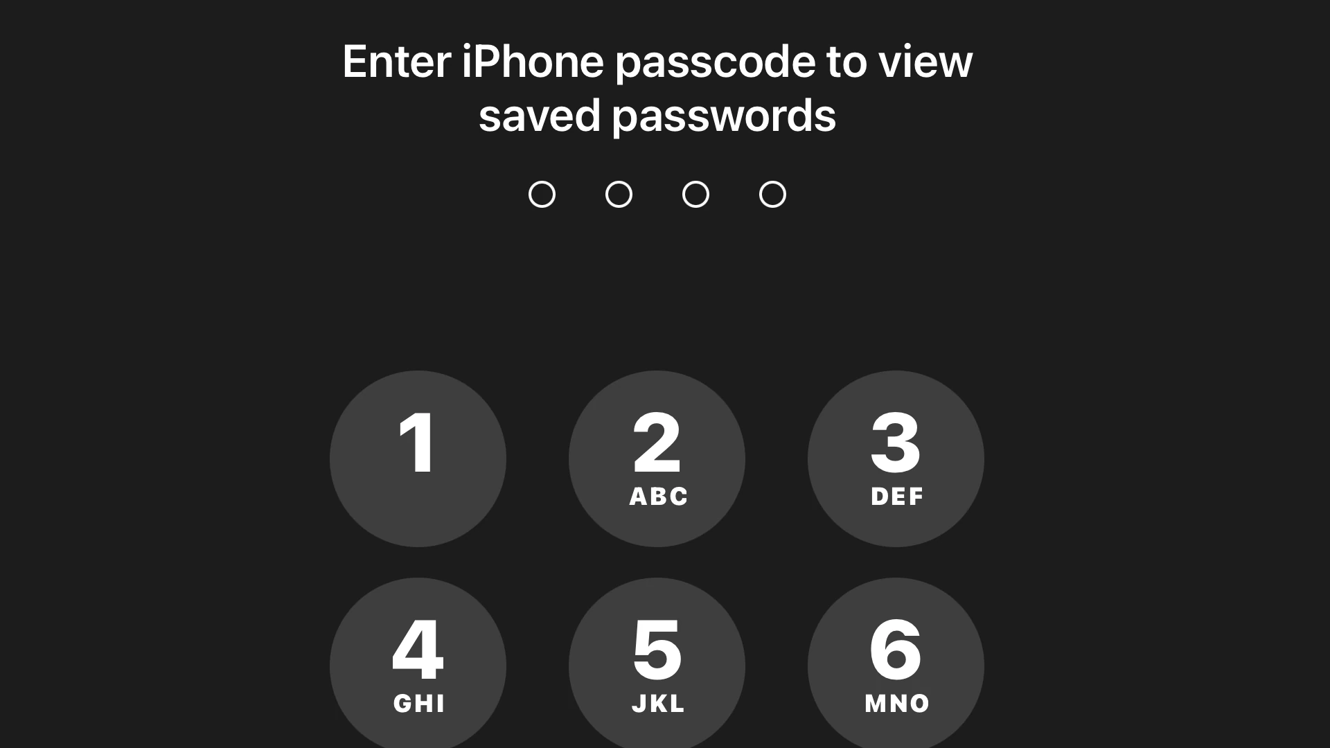 iPhone Passcode