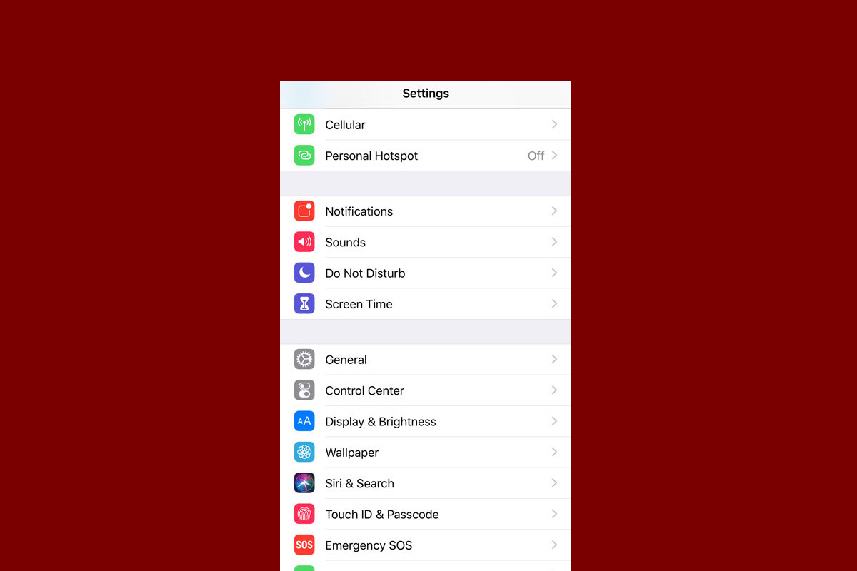 iPhone Settings